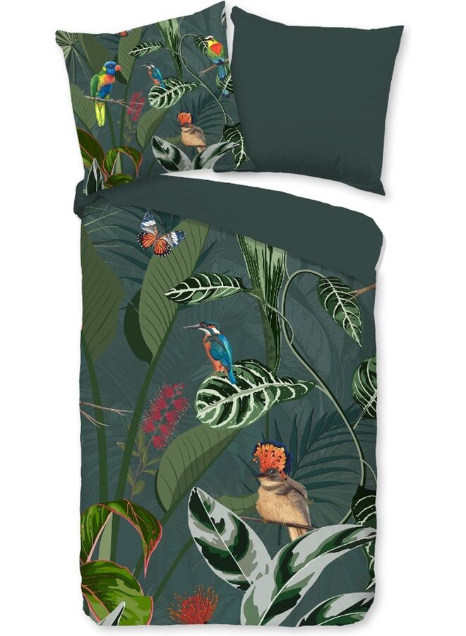 Good Morning Dekbedovertrek Charlotte Groen - Katoen