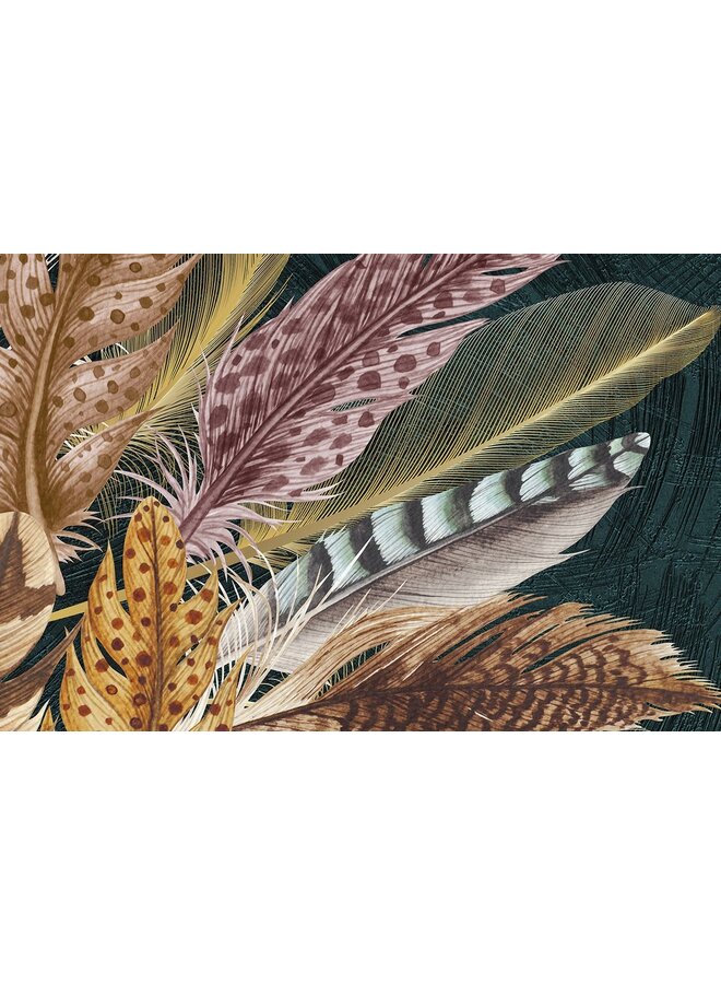 Good Morning Soft Feathers Donker Groen - Katoen