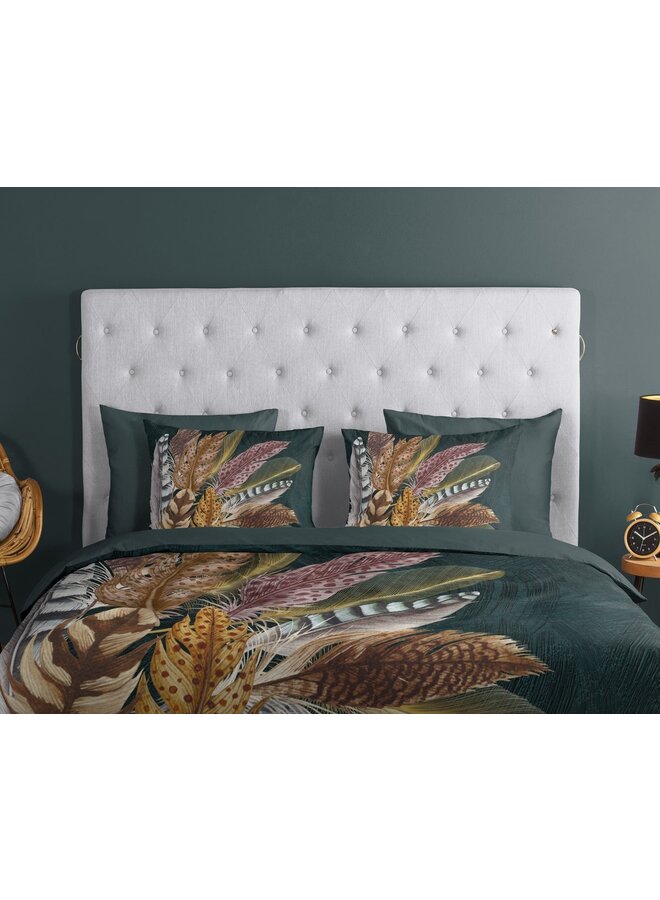 Good Morning Soft Feathers Donker Groen - Katoen