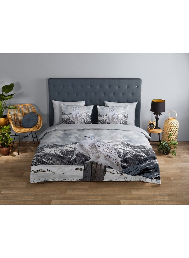 Good Morning Dekbedovertrek Jacob Grijs - Katoen