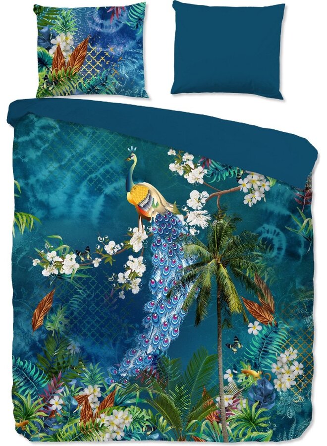 Dekbedovertrek Samantha Petrol - Katoen