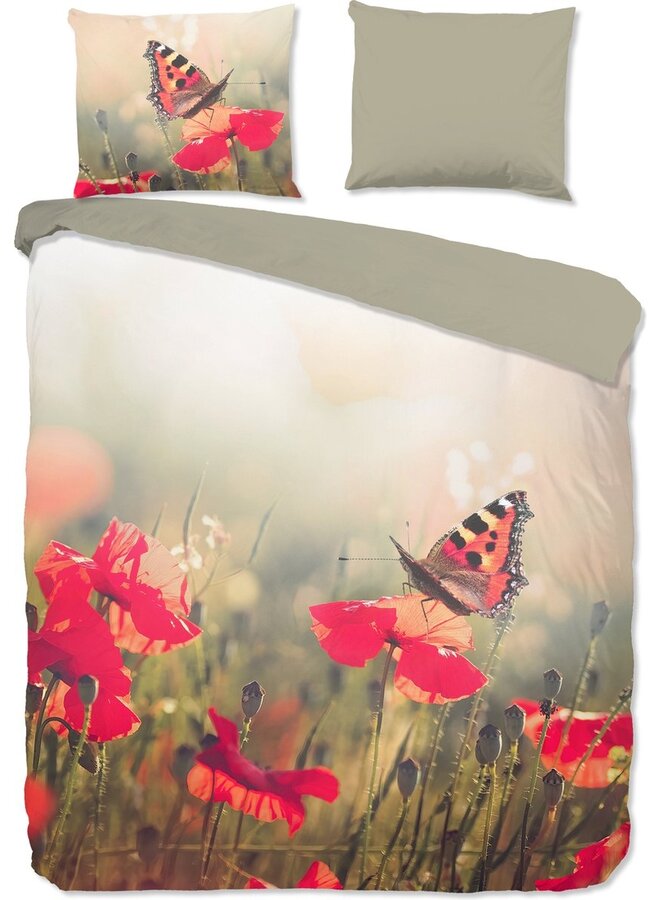 Dekbedovertrek Poppies Multi - Katoen