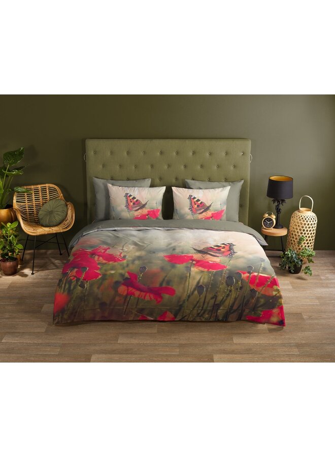 Good Morning Dekbedovertrek Poppies Multi - Katoen