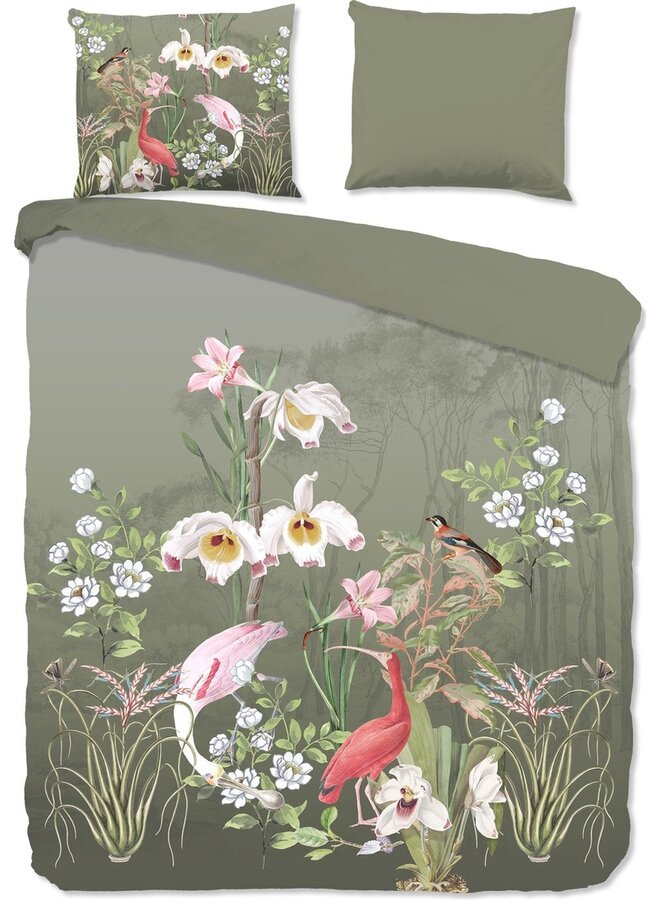 Dekbedovertrek Lesli Groen - Katoen PL3