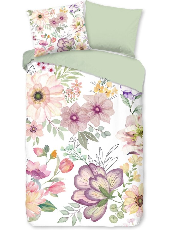 Good Morning Dekbedovertrek Vera Wit - Katoen