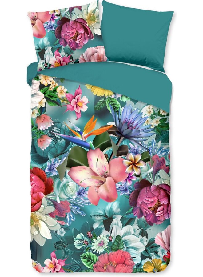 Good Morning Dekbedovertrek Tiandra Petrol - Katoen