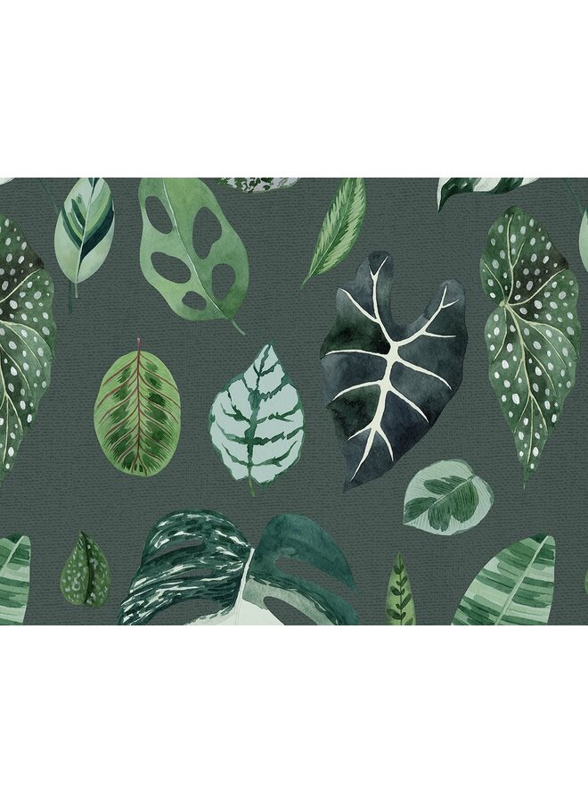 Good Morning Dekbedovertrek Urban Jungle Groen - Katoen