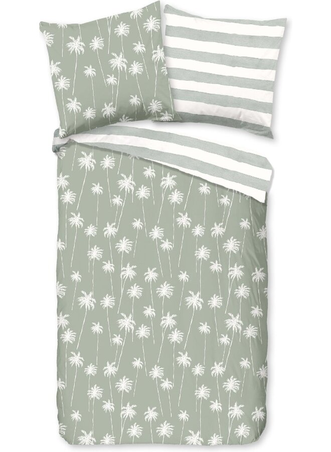 Good Morning Dekbedovertrek Summer Groen - Katoen