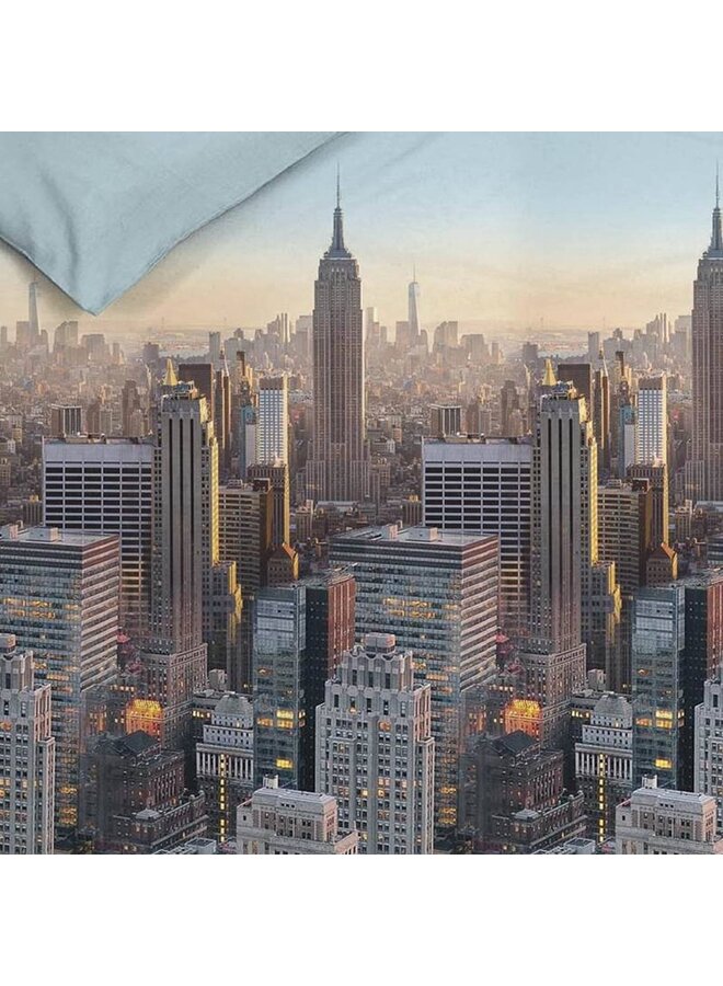 Heckett & Lane Dekbedovertrek Hayden Blauw - Flanel