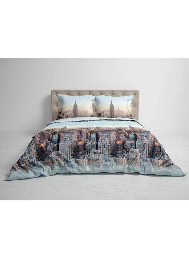 Heckett & Lane Dekbedovertrek Hayden Blauw - Flanel