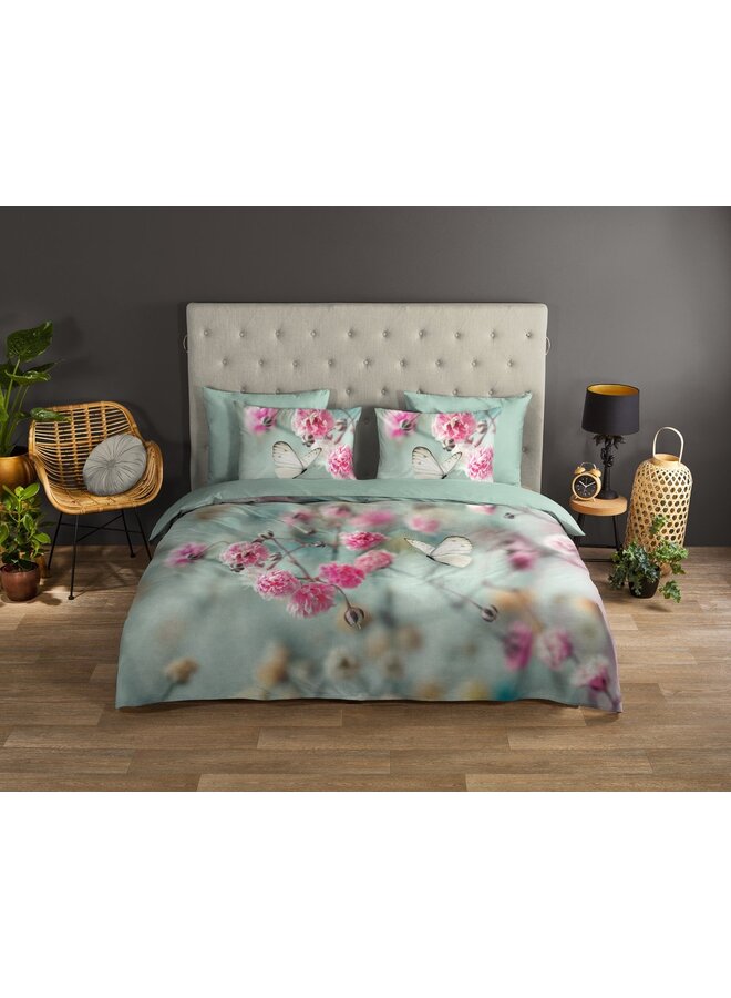 Good Morning Dekbedovertrek Adel Mint - Katoen