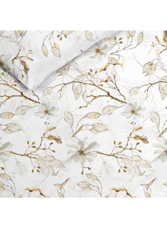 Heckett & Lane Dekbedovertrek Dortea Wit - Flanel