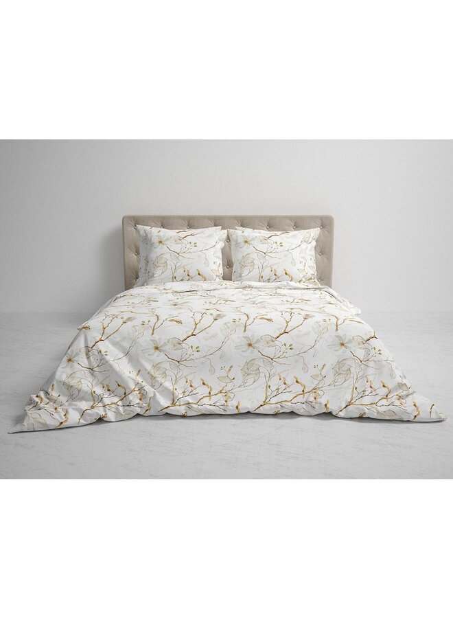 Heckett & Lane Dekbedovertrek Dortea Wit - Flanel