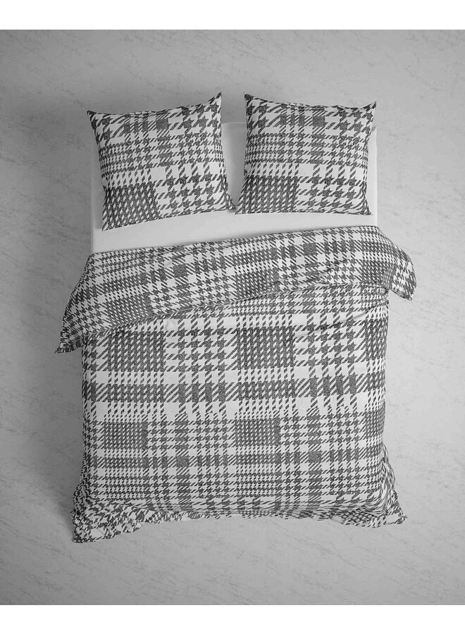 Heckett & Lane Dekbedovertrek Rex Zwart - Flanel