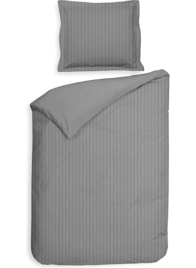 Heckett & Lane Dekbedovertrek Banda Grijs - Katoensatijn