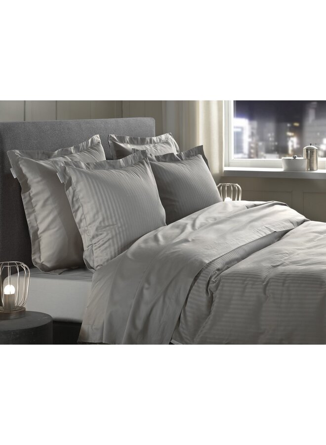 Heckett & Lane Dekbedovertrek Banda Grijs - Katoensatijn