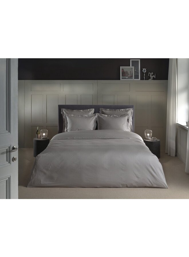 Heckett & Lane Dekbedovertrek Banda Grijs - Katoensatijn