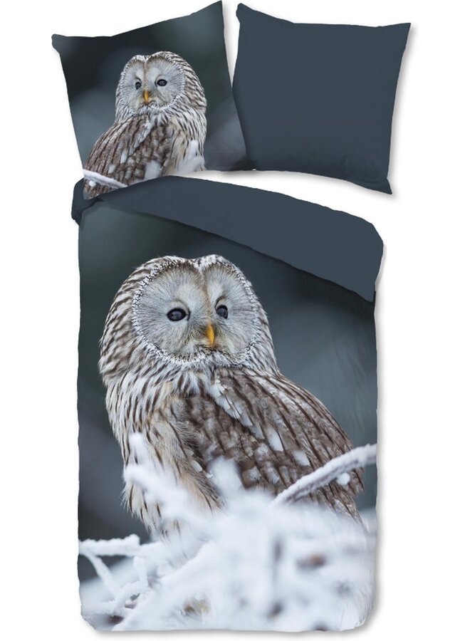 Good Morning Dekbedovertrek Bennie Grijs - Katoen