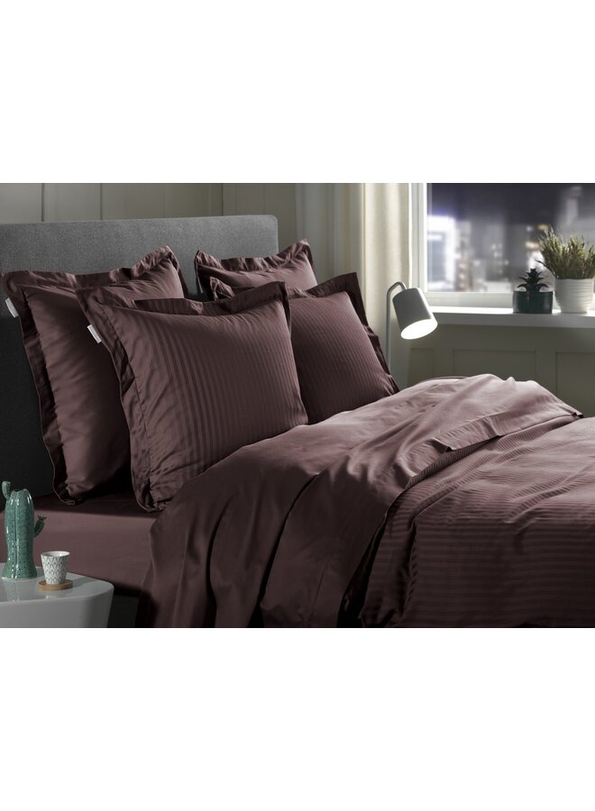 Heckett & Lane Dekbedovertrek Banda Bruin - Katoensatijn