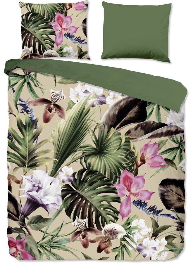 Dekbedovertrek Irze Groen - Katoen PL1