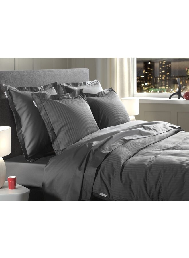 Heckett & Lane Dekbedovertrek Banda Antraciet - Katoensatijn