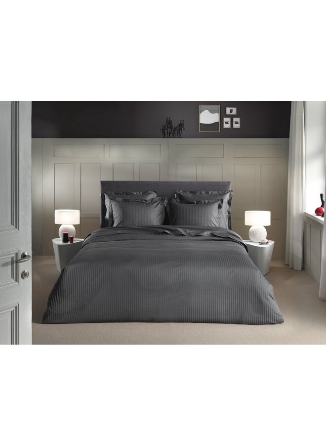 Heckett & Lane Dekbedovertrek Banda Antraciet - Katoensatijn