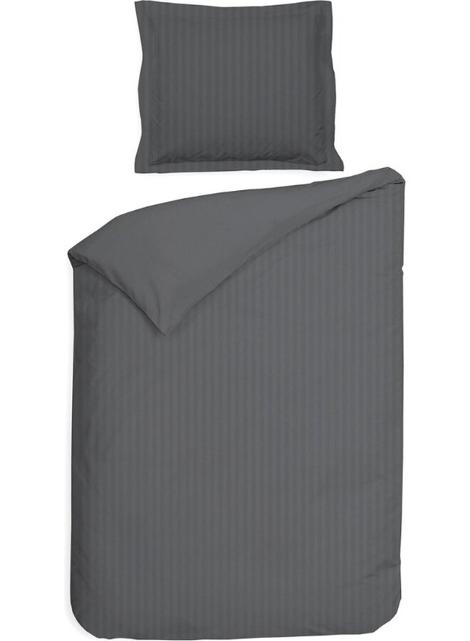 Heckett & Lane Dekbedovertrek Banda Antraciet - Katoensatijn