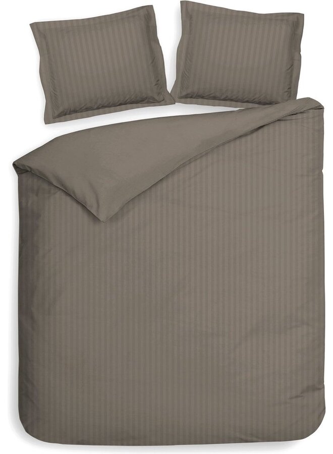 Dekbedovertrek Banda Taupe - Katoensatijn