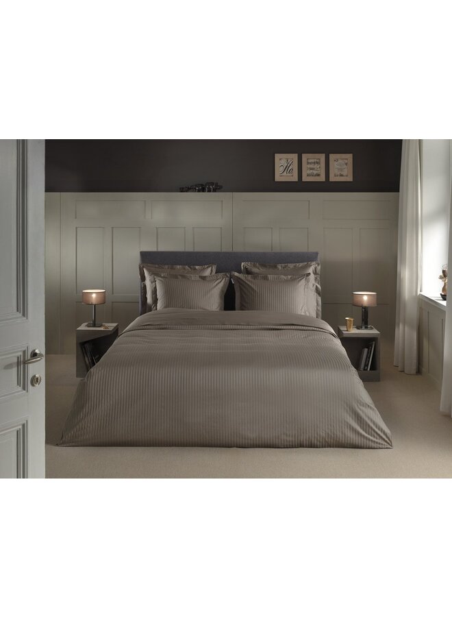 Heckett & Lane Dekbedovertrek Banda Taupe - Katoensatijn
