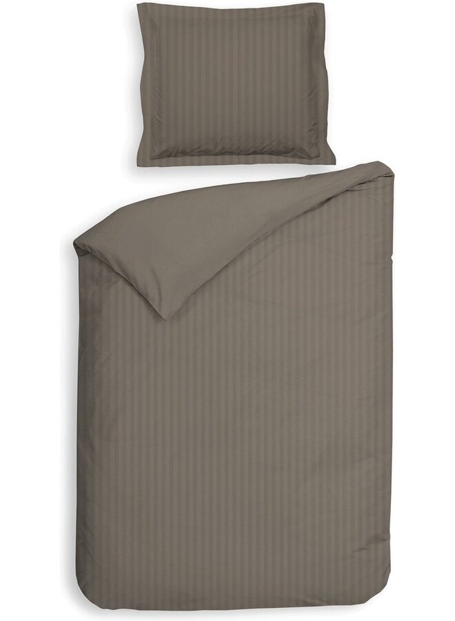 Heckett & Lane Dekbedovertrek Banda Taupe - Katoensatijn