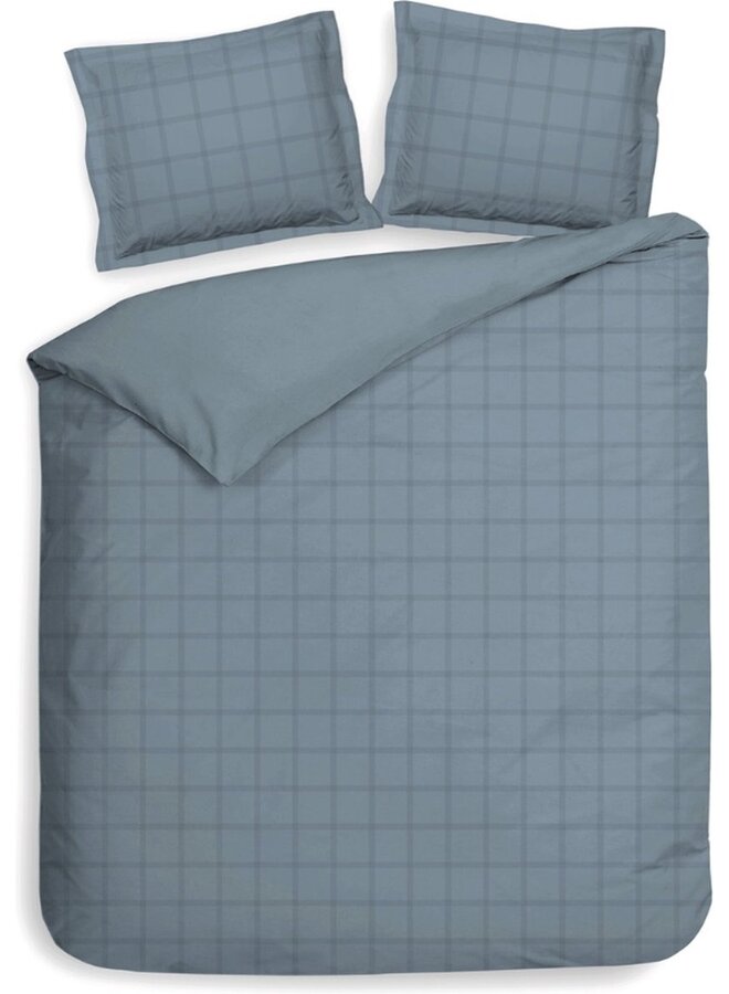 Dekbedovertrek Diamante Blauw - Katoensatijn PL2