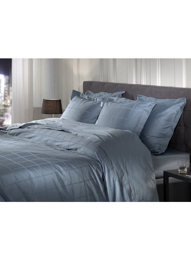 Heckett & Lane Dekbedovertrek Diamante Blauw - Katoensatijn