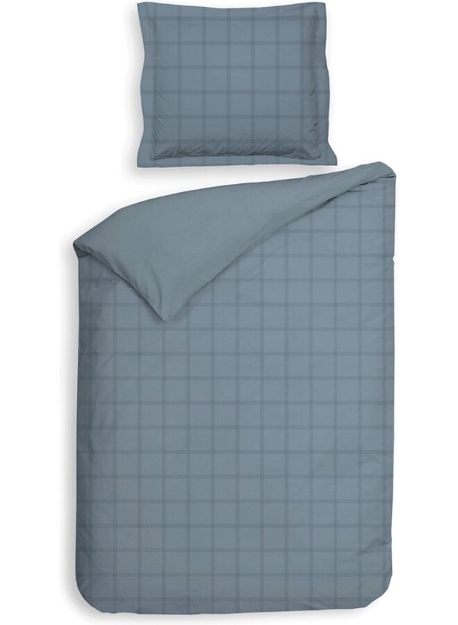 Heckett & Lane Dekbedovertrek Diamante Blauw - Katoensatijn