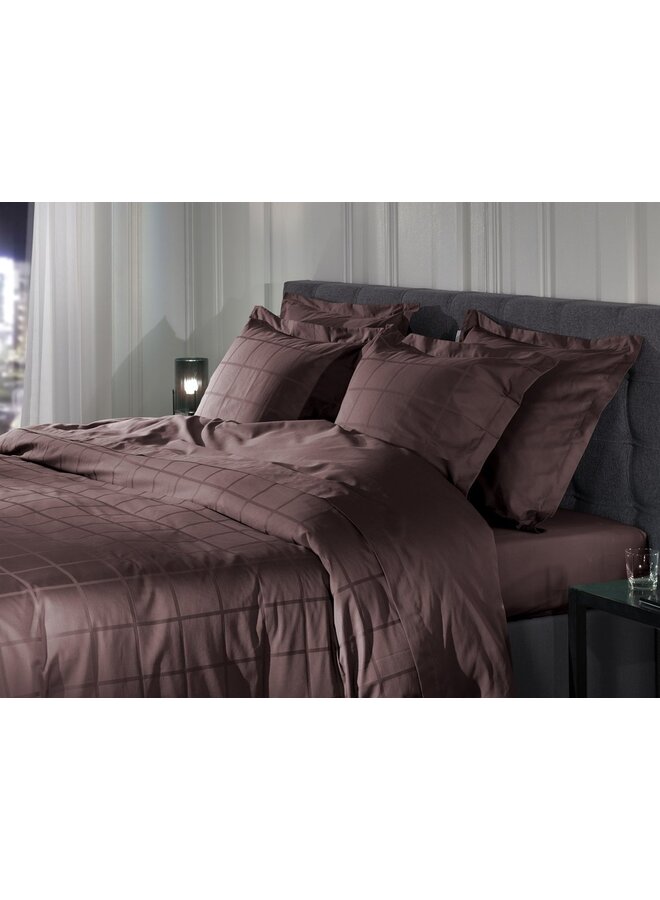 Heckett & Lane Dekbedovertrek Diamante Bruin - Katoensatijn