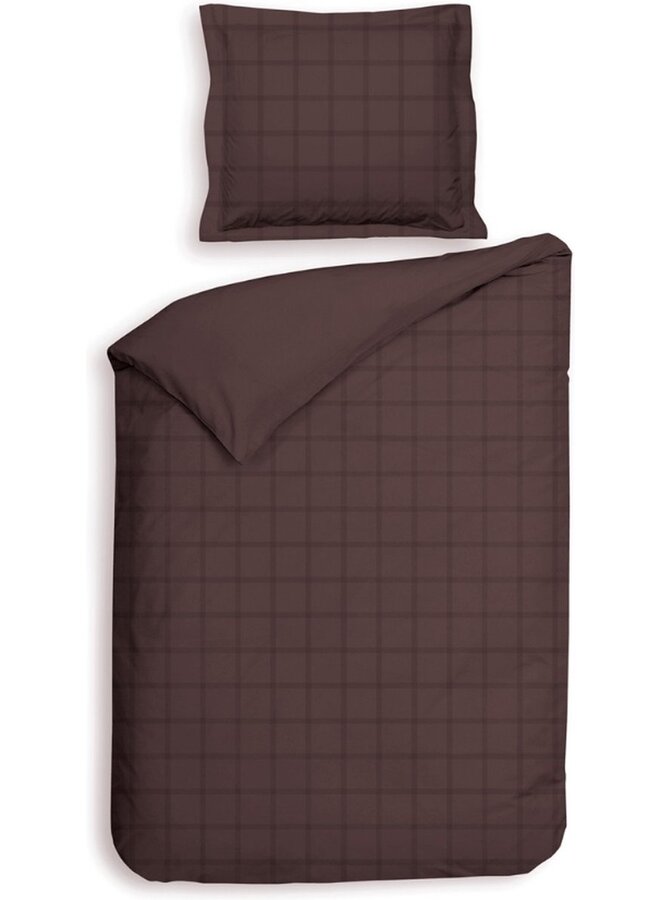 Heckett & Lane Dekbedovertrek Diamante Bruin - Katoensatijn