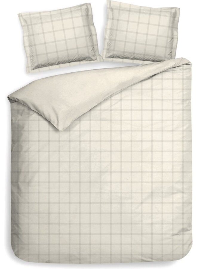 Dekbedovertrek Diamante Creme - Katoensatijn PL1