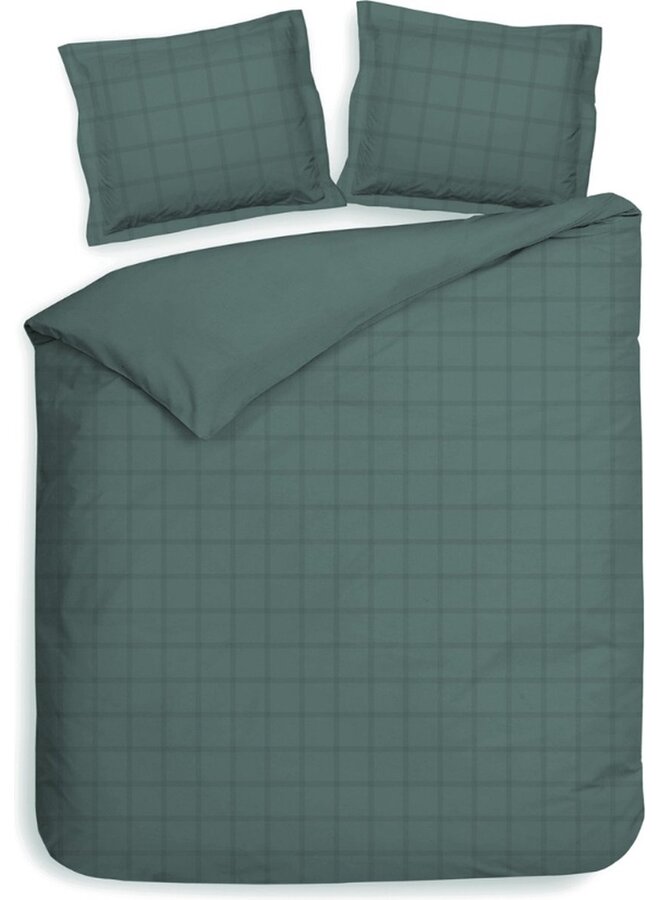 Heckett & Lane Dekbedovertrek Diamante Groen - Katoensatijn