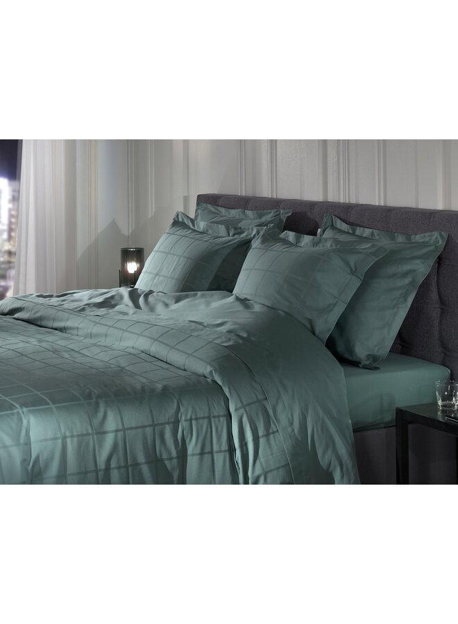 Heckett & Lane Dekbedovertrek Diamante Groen - Katoensatijn