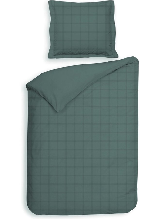 Heckett & Lane Dekbedovertrek Diamante Groen - Katoensatijn