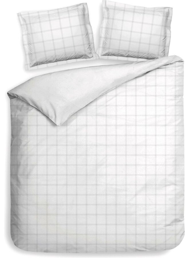 Dekbedovertrek Diamante Wit - Katoensatijn