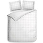 Heckett & Lane Katoen/satijn Dekbedovertrek Squares Wit