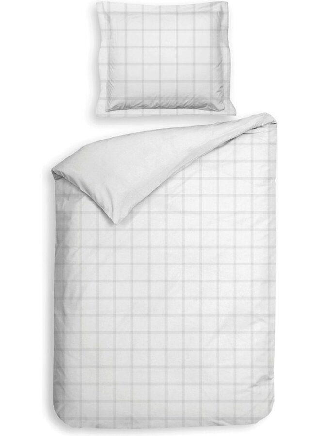 Heckett & Lane Dekbedovertrek Diamante Wit - Katoensatijn