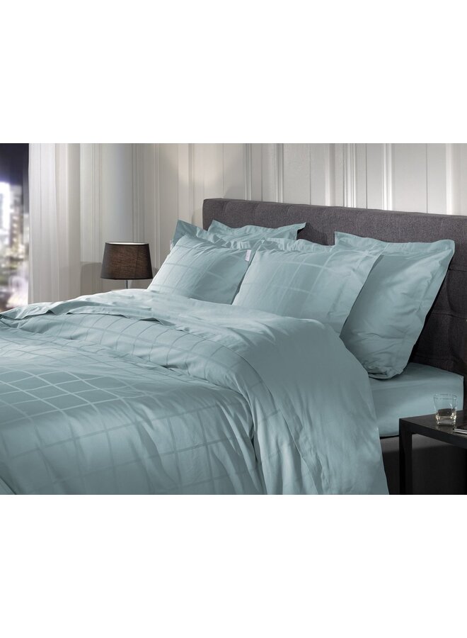 Heckett & Lane Dekbedovertrek Diamante Licht Blauw - Katoensatijn