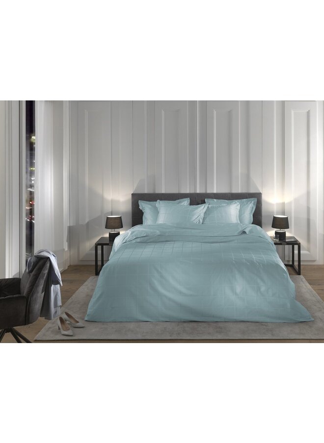 Heckett & Lane Dekbedovertrek Diamante Licht Blauw - Katoensatijn