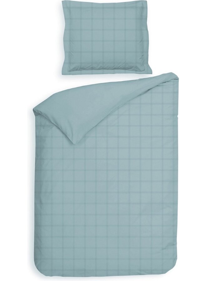 Heckett & Lane Dekbedovertrek Diamante Licht Blauw - Katoensatijn