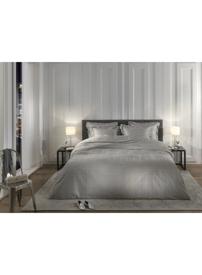 Heckett & Lane Dekbedovertrek Diamante Grijs - Katoensatijn