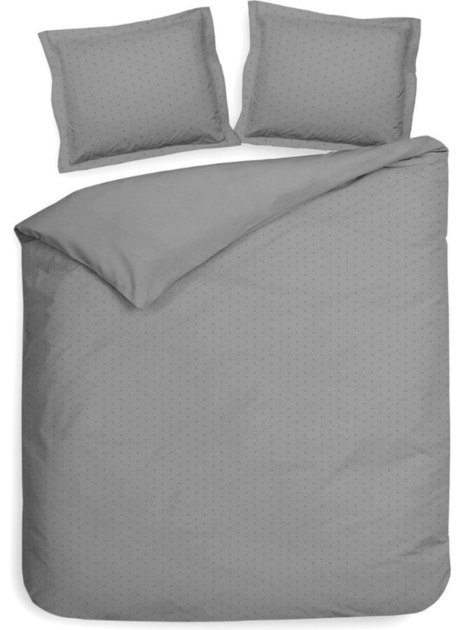 Dekbedovertrek Punto Grijs - Katoensatijn PL1