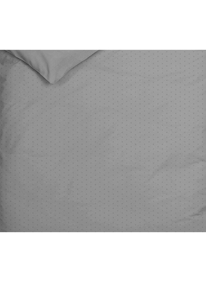 Heckett & Lane Dekbedovertrek Punto Grijs - Katoensatijn