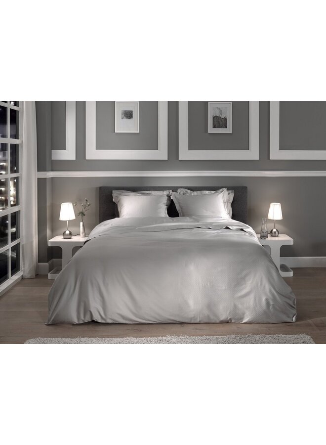Heckett & Lane Dekbedovertrek Punto Grijs - Katoensatijn