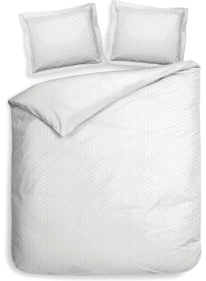 Dekbedovertrek Punto Wit - Katoensatijn